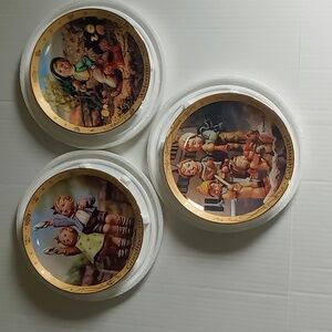 3-plate Hummel Millennium Plate Collection~Goodbye 1999~Welcome 2000~Celebrate!
